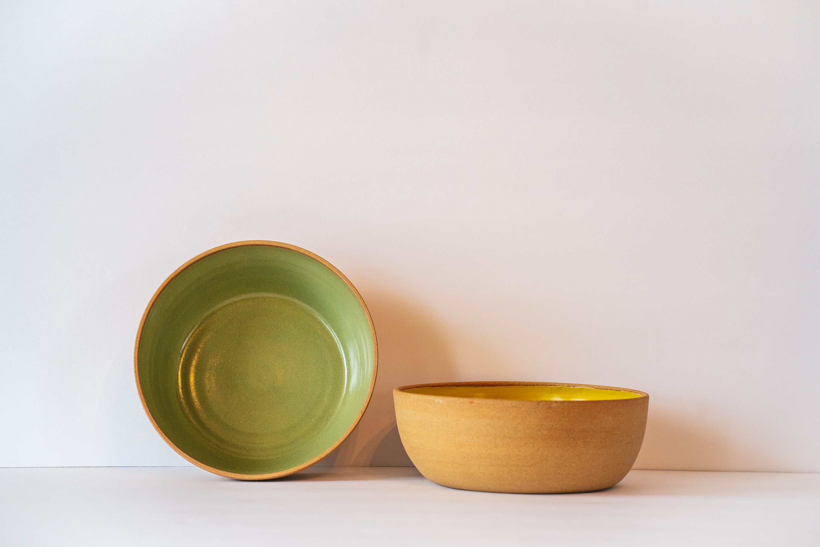 avocado green shallow bowl for pasta
