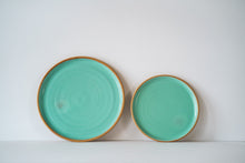 Load image into Gallery viewer, Turquoise dinner and side plate
