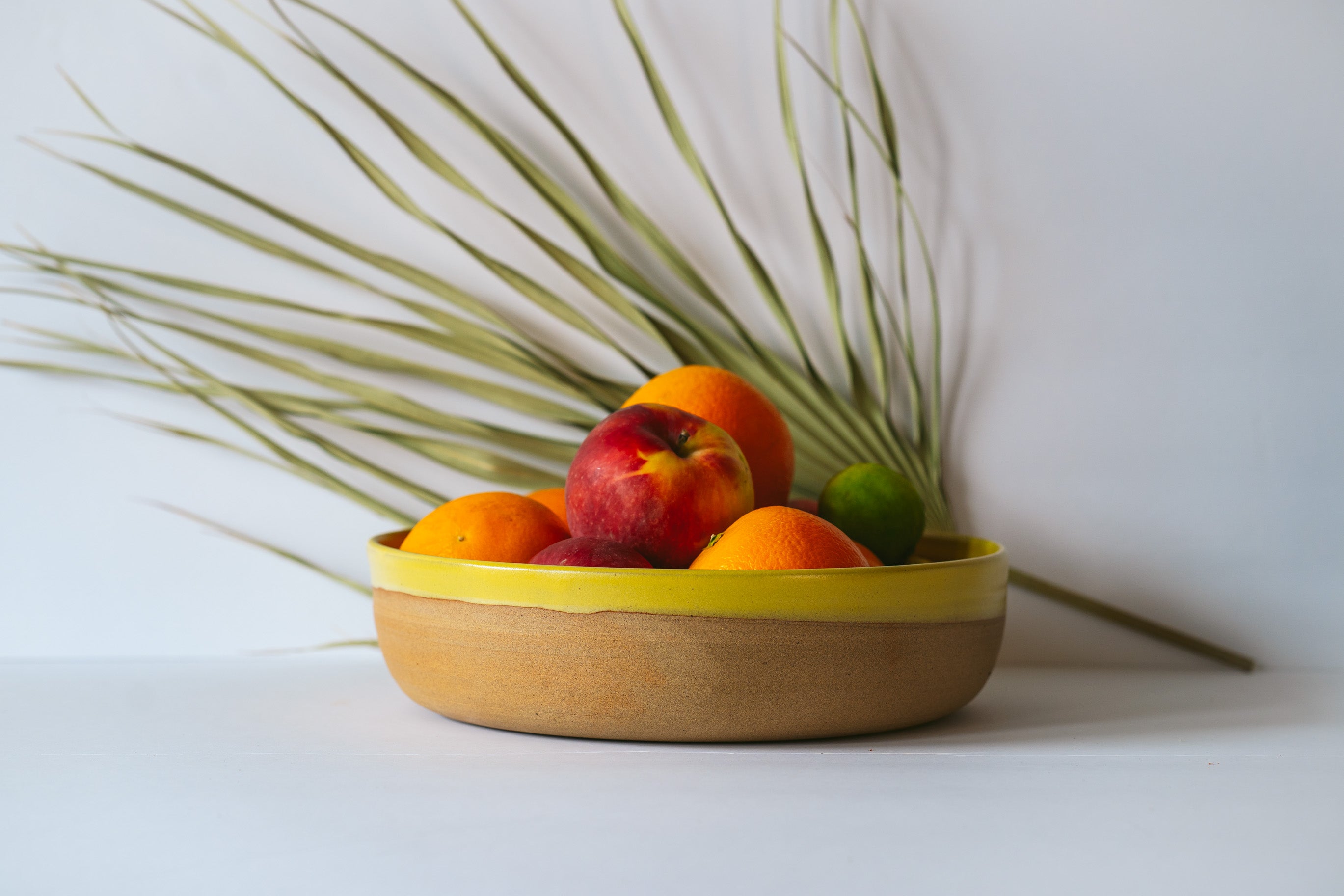 Yellow wide serving bowl